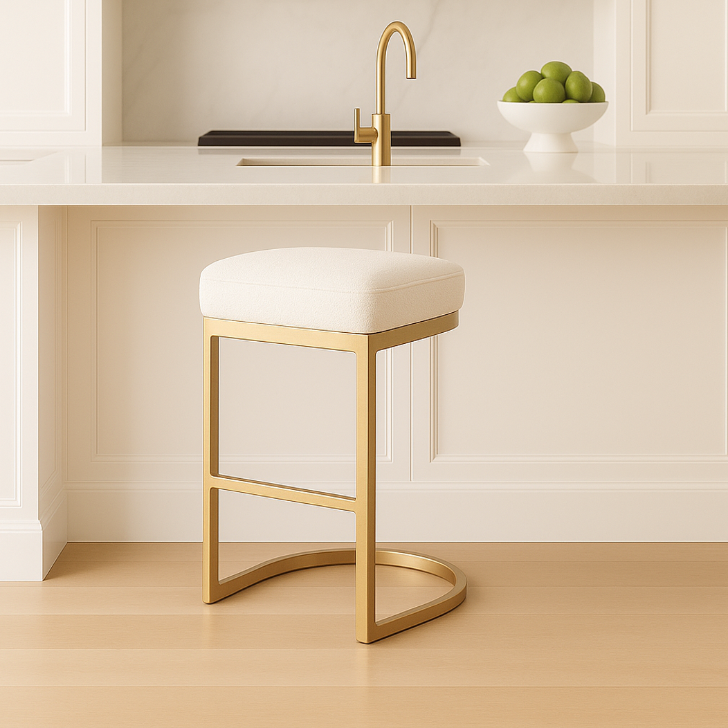 Royale White Bar Stool – furniture piece by Interior Ave