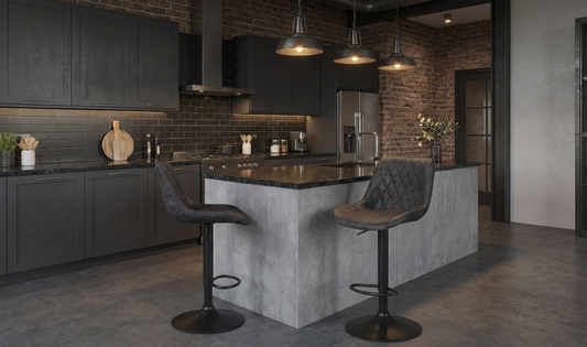 Rex Vintage Bar Stool - Black - Set of Two – modern bar stool by Interior Ave