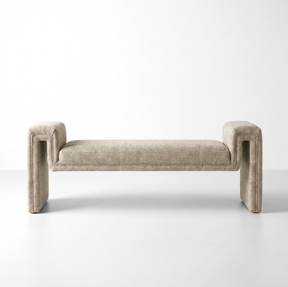 Solace Textured Bench - Natural Taupe