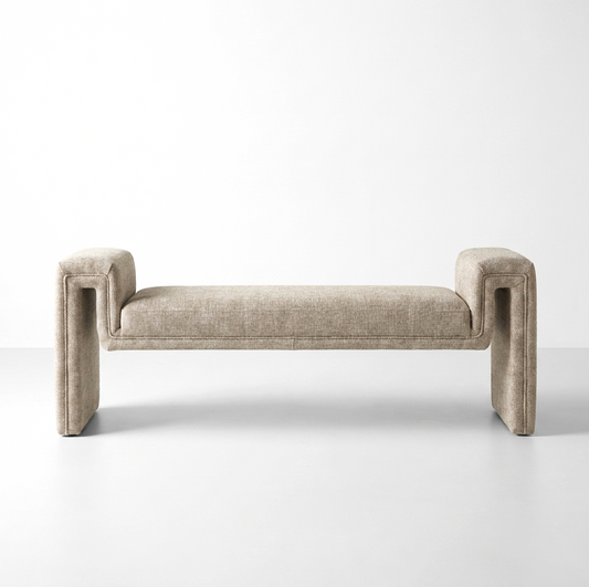Solace Textured Bench - Natural Taupe