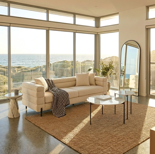 Scarlett 3-Seater Bouclé Sofa – White