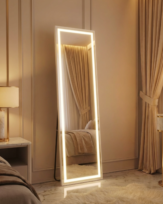 Silhouette LED Full Length Dressing Mirror | Dresser Mirror by Interior Ave