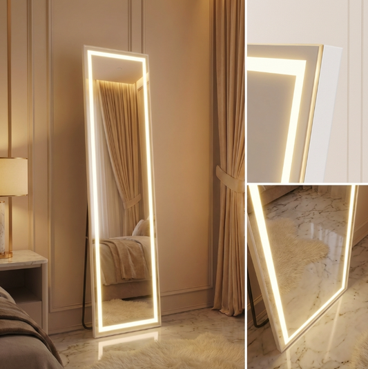 Silhouette LED Full Length Dressing Mirror | Dresser Mirror by Interior Ave
