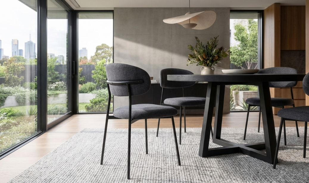 Seraphina Fabric Dining Chair - Mineral Grey | Stylish Dining Chair by Interior Ave