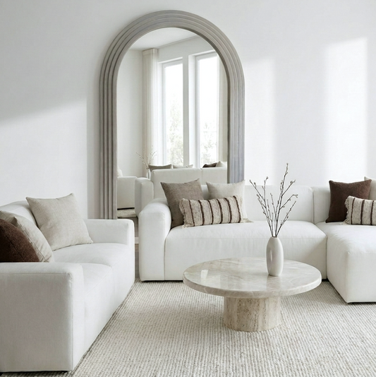 Sierra Arched Step Mirror — Full Length Concrete Frame | Statement Mirror
