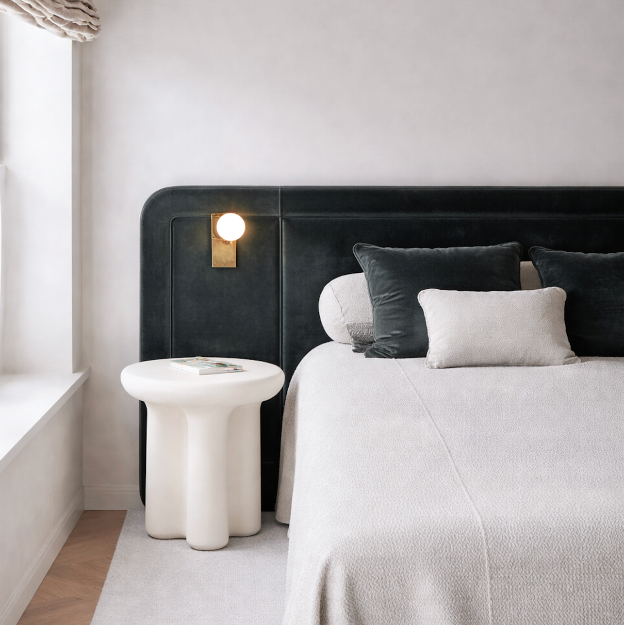 Santorini Stone Side Table - Ivory