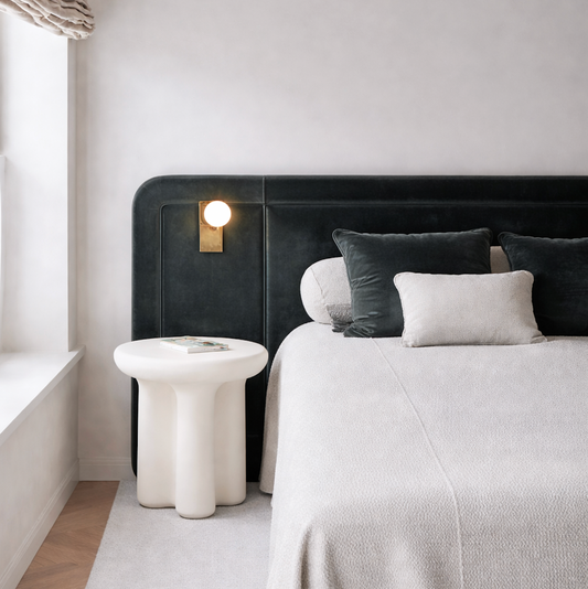 Santorini Stone Side Table - Ivory