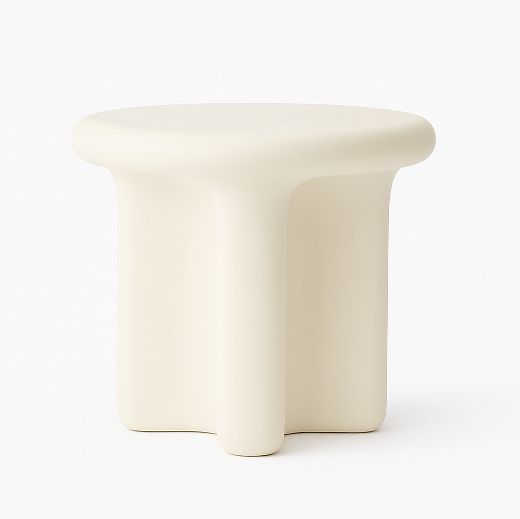 Santorini Stone Side Table - Ivory