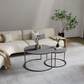 EXECUTIVE NESTED COFFEE TABLE - GREY STONE MARBLE