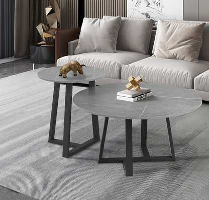 Broadway Two Tier Coffee Table Set - Grey Stone