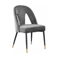 CASCADE GREY VELVET DINING CHAIRS - SET OF TWO