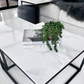 CIEST SQUARE NESTED COFFEE TABLE SET - WHITE MARBLE STONE