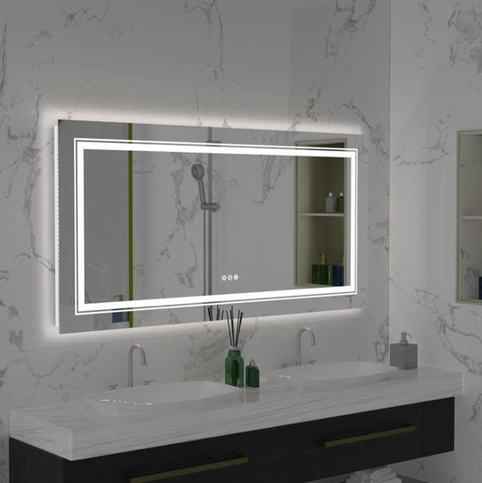 Rectangle LED Bathroom Salon Mirror