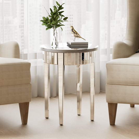 LILA MIRRORED SIDE TABLE