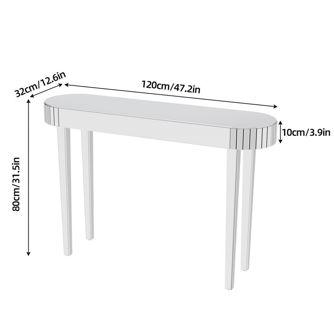 ANNALISE CRYSTAL MIRRORED CONSOLE