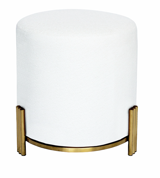 Apollo Velvet Ottoman - White – modern ottoman or footstool by Interior Ave