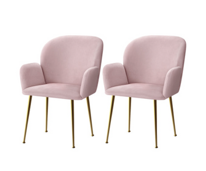 Azure Pink Chair - Set of Two – luxury accent chair by Interior Ave