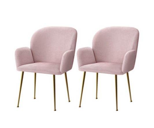AZURE PINK CHAIR - SET OF TWO
