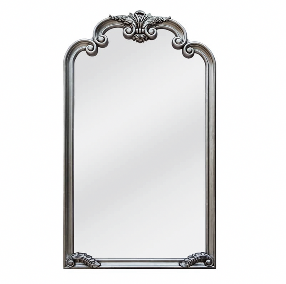 PALACIO LEANER MIRROR ANTIQUE SILVER