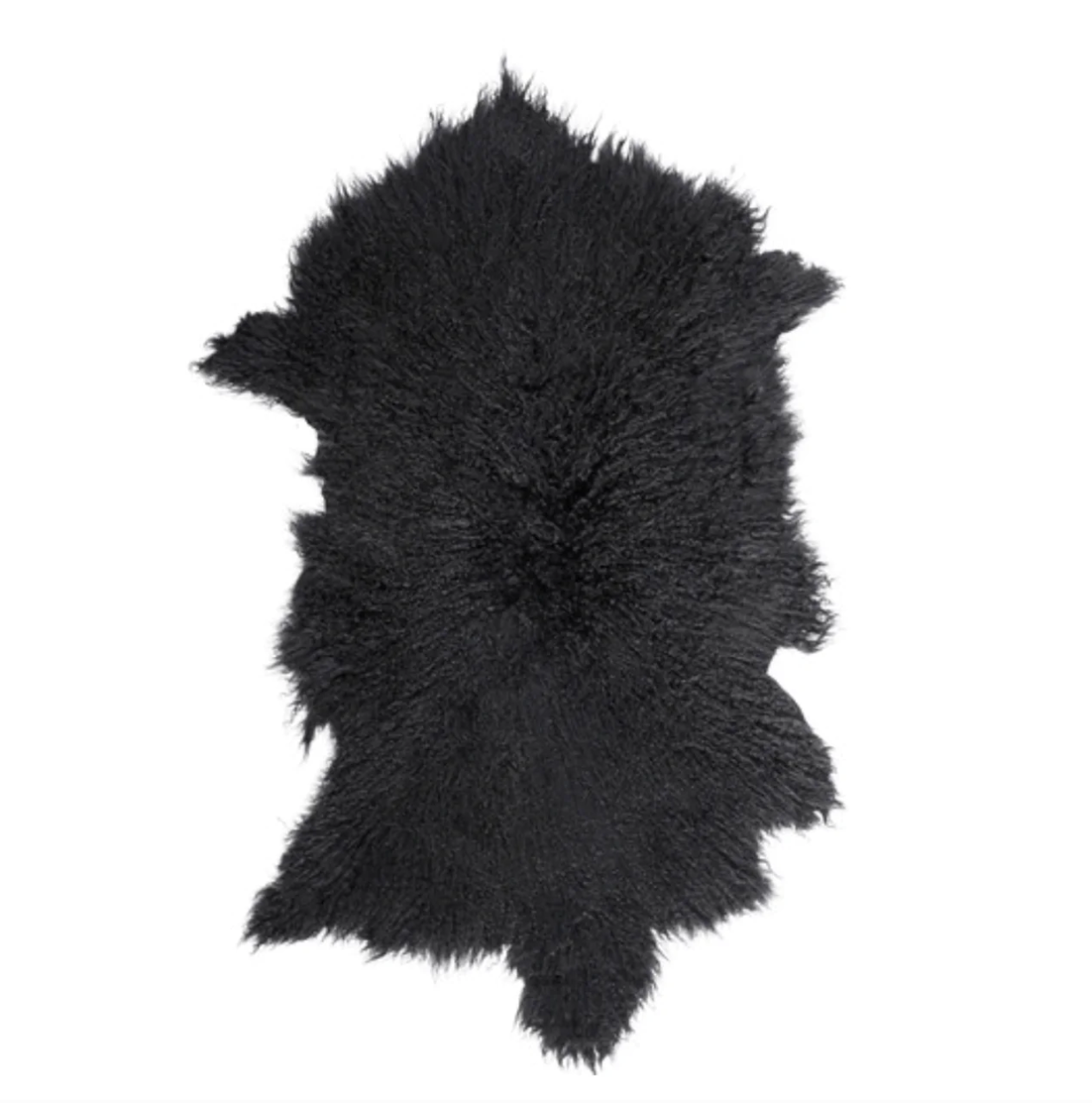 MONGOLIAN THROW 90CM - BLACK