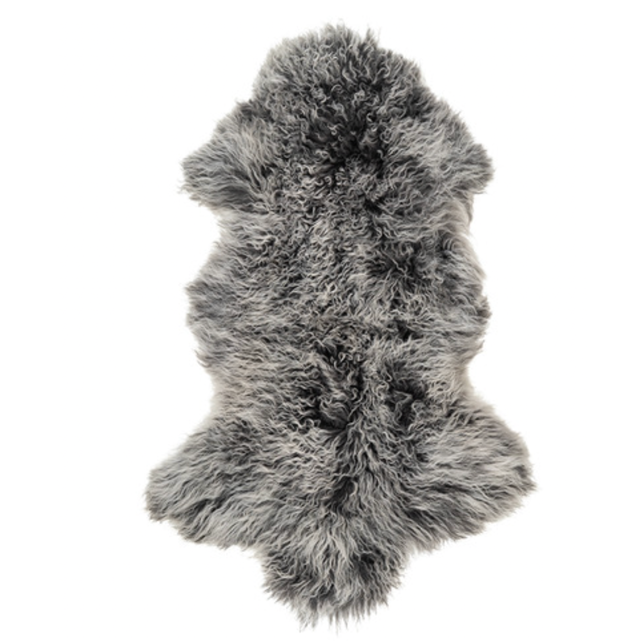 MONGOLIAN THROW 90CM - CHARCOAL SNOW