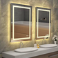 50CM X 70CM RECTANGLE FRAMELESS LED BATHROOM MIRROR