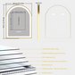 90CM X 60CM ARCHED GOLD FRAMELESS LED BATHROOM MIRROR