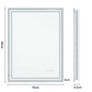 70CM X 90CM RECTANGLE FRAMELESS LED BATHROOM MIRROR