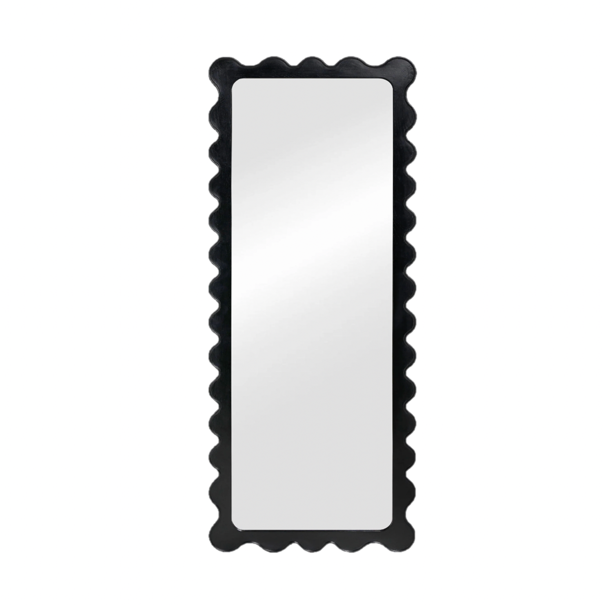 Freya Scallop Mirror - Black