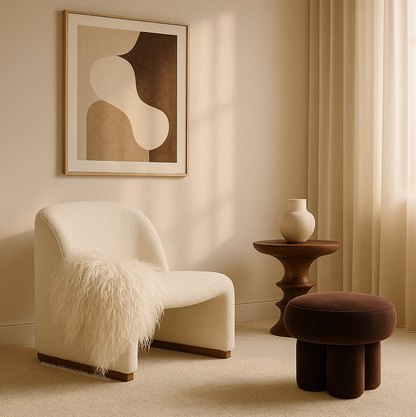 Haven Boucle Arm Chair – White – furniture piece by Interior Ave