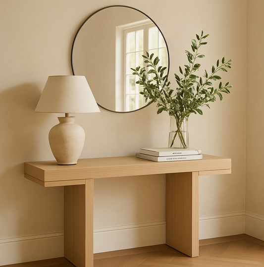 Mindi Console Table - Natural – premium furniture by Interior Ave