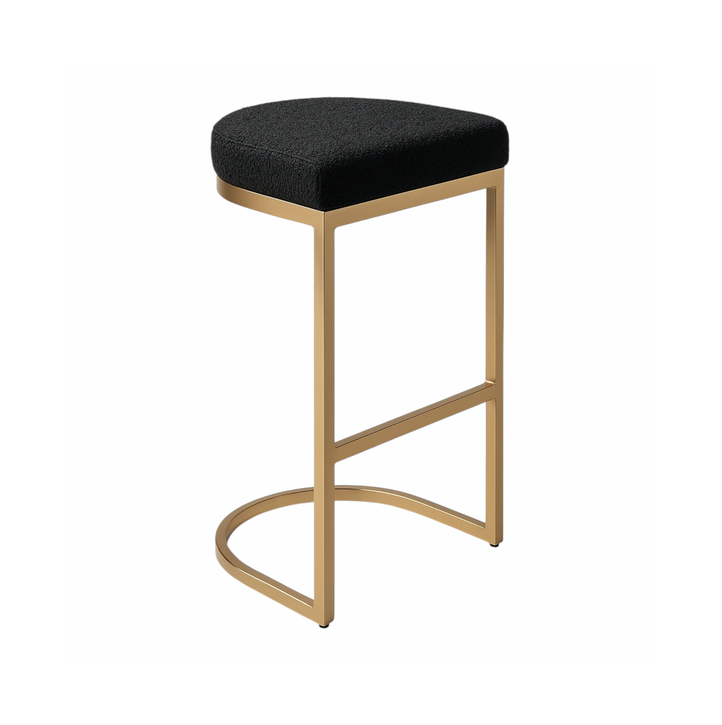 Royale Bar Stool - Black Boucle