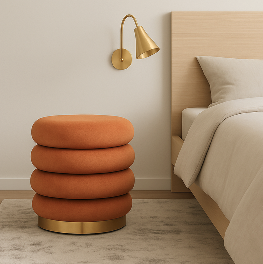 Roma Storage Ottoman - Rust