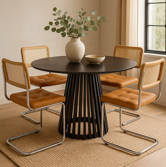 Haven Silhouette Dining Table - 110cm - Black – premium furniture by Interior Ave