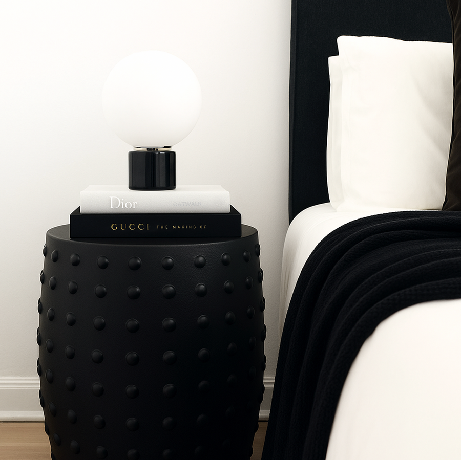 Atelier Noir Studded Side Table - Black