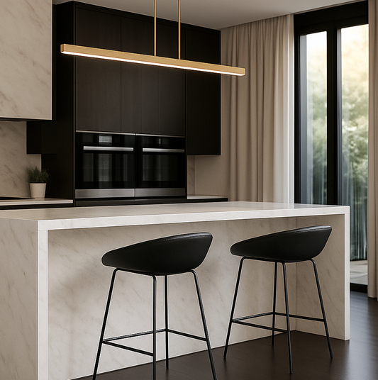 Tribeca Leather Bar Stool - Black