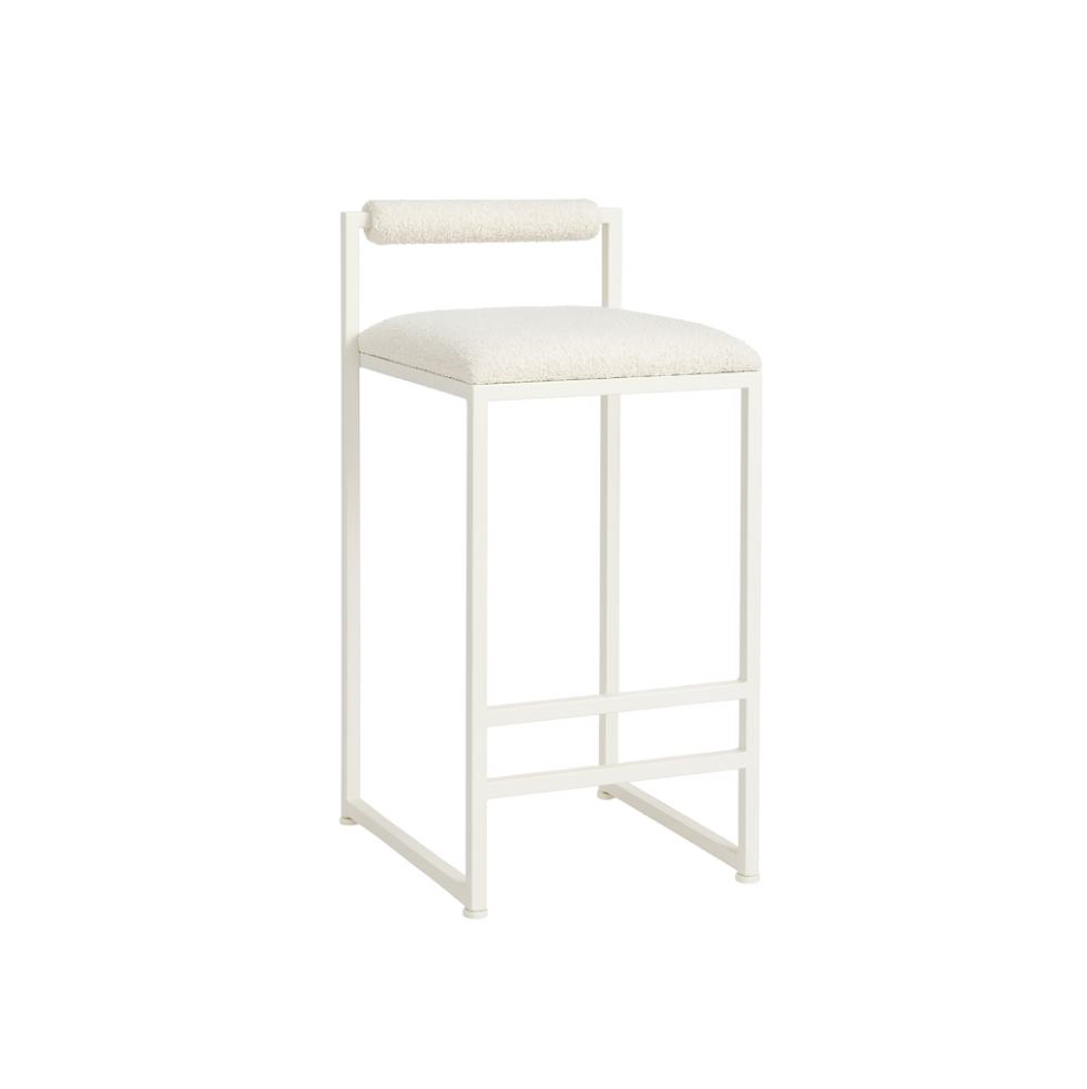 La Maison Boucle Bar Stool - White Boucle