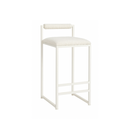 La Maison Boucle Bar Stool - White Boucle