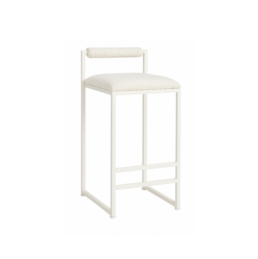 La Maison Boucle Bar Stool - White Boucle