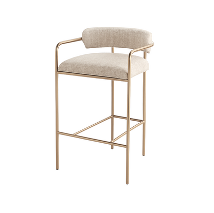 Allegra Linen Bar Stool - Sand - premium furniture by Interior Ave