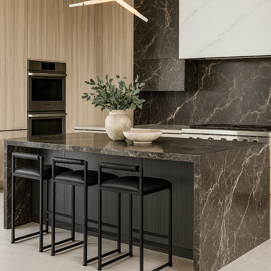 La Maison Bar Stool - Black Leather