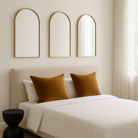 Celeste Gold Decorative Arch Wall Mirror