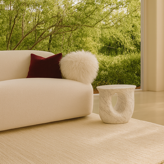 Cosmo Side Table white Carrara marble