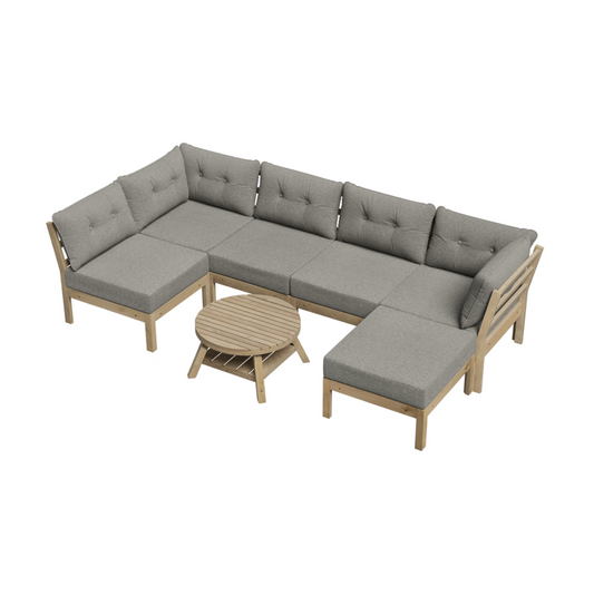Driftwood Outdoor Lounge 7 piece Set - Beige