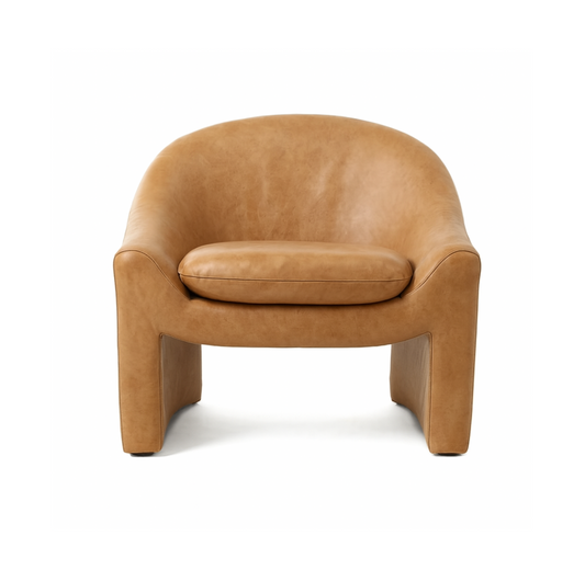 Sable Occasional Lounge Chair - Tan Leather