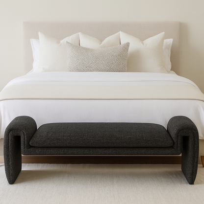 Solace Bench - Black Tweed