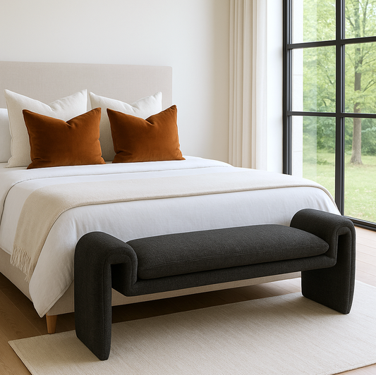 Solace Bench - Black Tweed