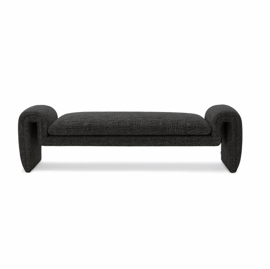 Solace Bench - Black Tweed