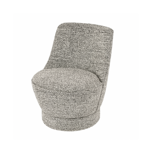 Solène Swivel Accent Chair - Dapple Salt + Pepper