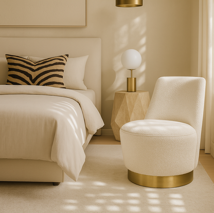 Chateau Swivel Accent Chair Vanilla Oat